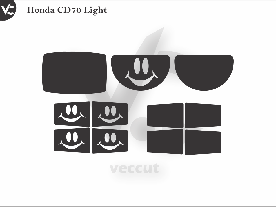 Honda CD70 Light Wrap Cutting Template