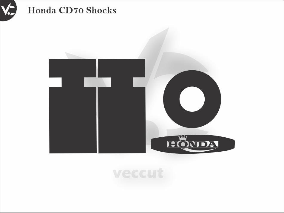 Honda CD70 Shocks Wrap Cutting Template - Veccut – Vec Cut