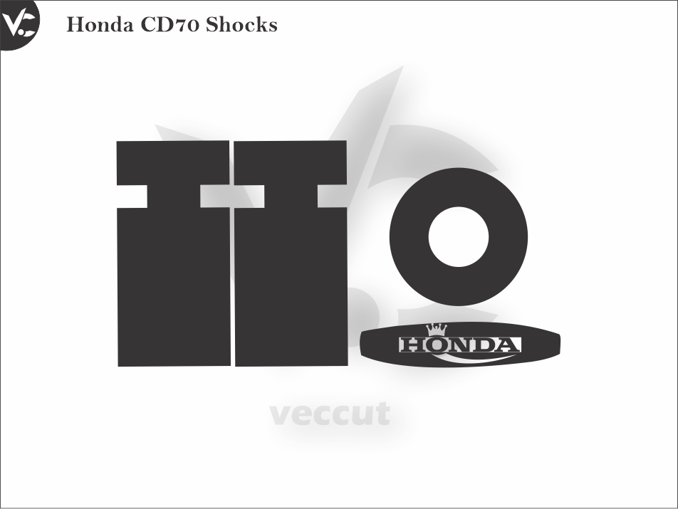 Honda CD70 Shocks Wrap Cutting Template