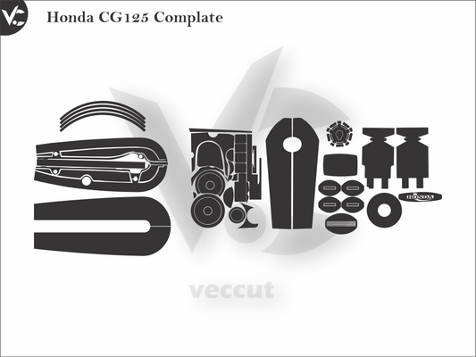 Honda CG125 Complete Wrap Cutting Template