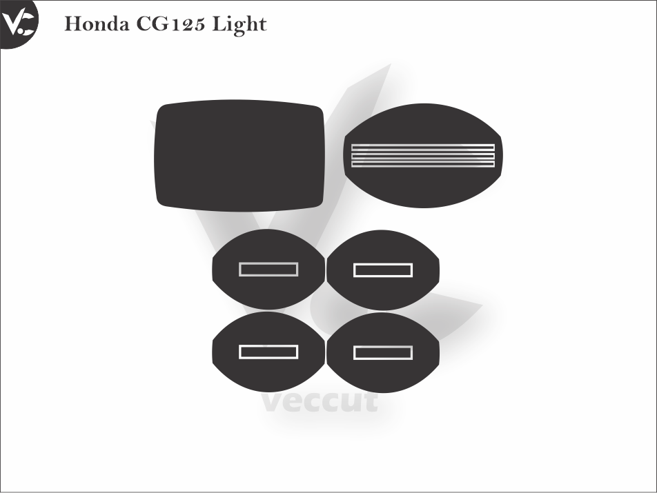 Honda CG125 Light Wrap Cutting Template