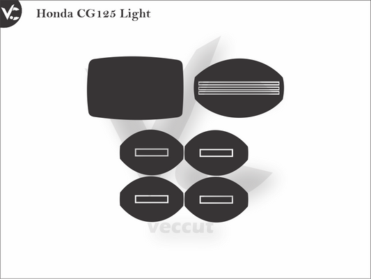 Honda CG125 Light Wrap Cutting Template