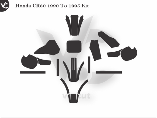 Honda CR80 1990 To 1995 Wrap Cutting Template