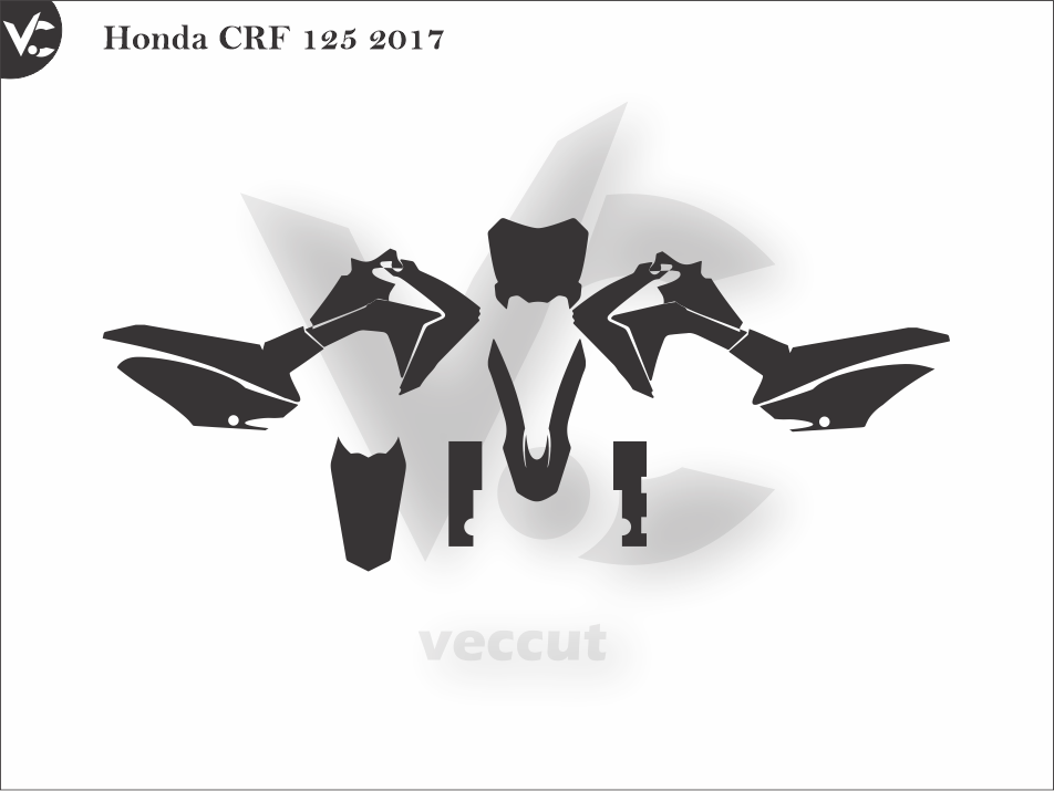 Honda CRF 125 2017 Wrap Cutting Template