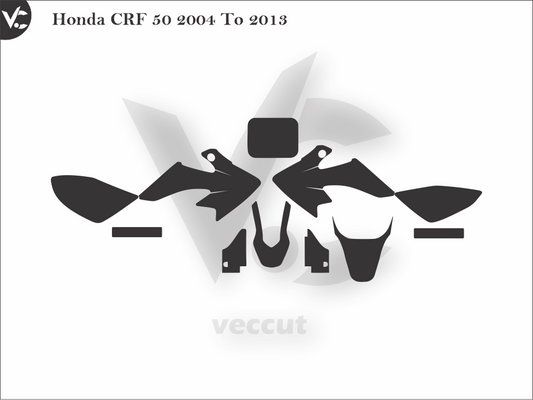 Honda CRF 50 2004 To 2013 Wrap Cutting Template