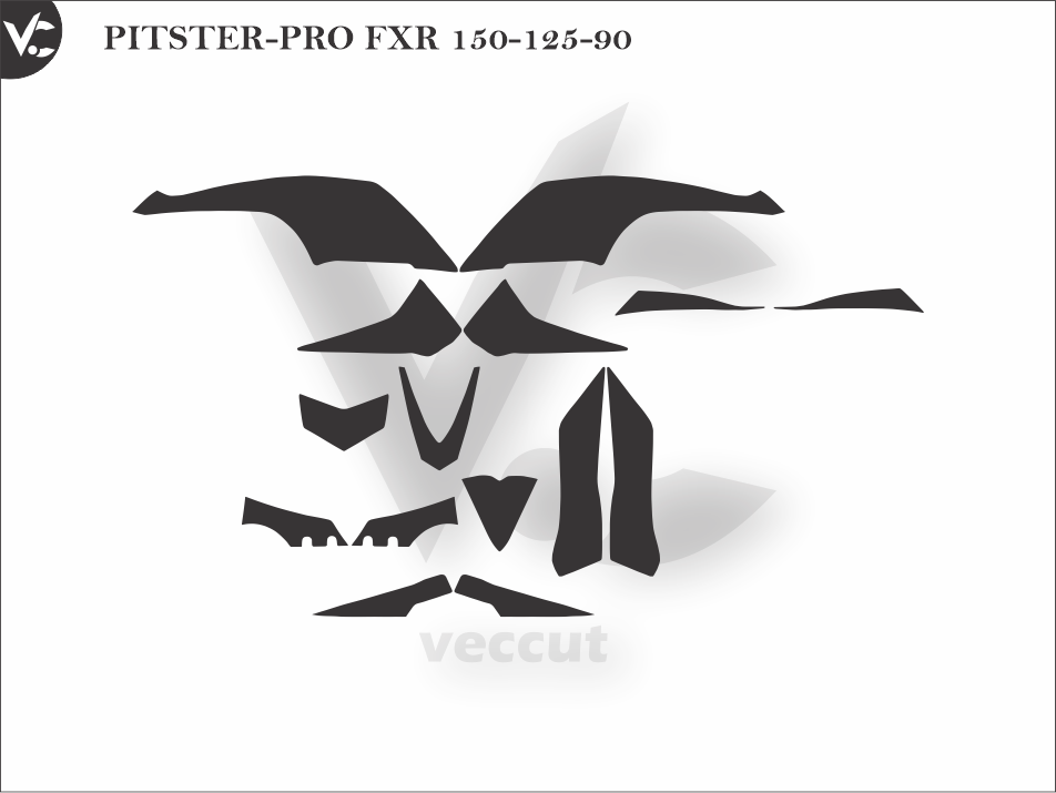 PITSTER-PRO FXR 150-125-90 Wrap Cutting Template