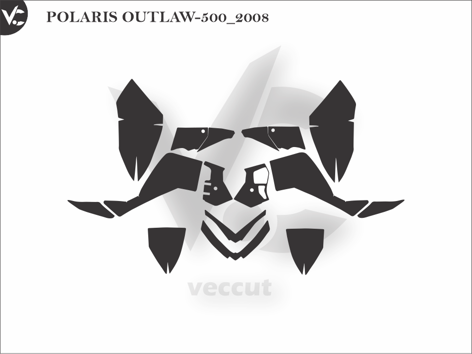 POLARIS OUTLAW-500 2008 Wrap Cutting Template