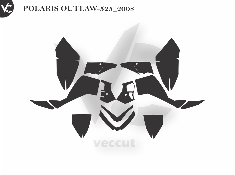 POLARIS OUTLAW-525_2008 Wrap Cutting Template