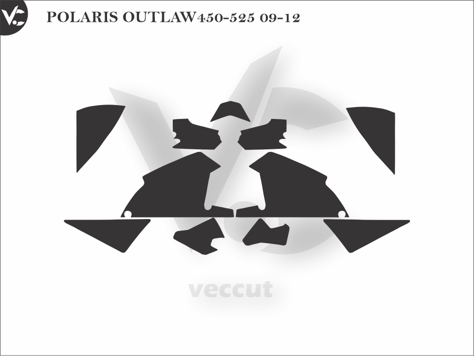 POLARIS OUTLAW450-525 09-12 Wrap Cutting Template